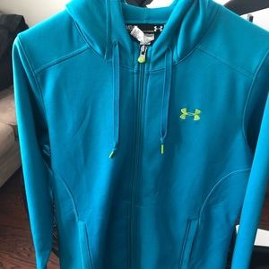 Womens Under Armour Teal Zipper Up Medium